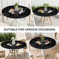 thumbnail image 7 of Black Gothic Cat Rose Moon Pattern Round Fitted Tablecloth with Elastic Edge,Dining Table Cover Waterproof,Outdoor Round Tablecloth for Camping,Dining,Indoor and Outdoor, 7 of 7