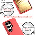 thumbnail image 4 of Xhy Samsung Galaxy S24 Case Military Grade Heavy Duty Protection 3 in 1 Shockproof Armor Rugged Durable Detachable for Galaxy S24 Phone - Red+Black, 4 of 6