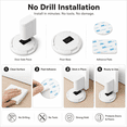 thumbnail image 3 of ABPETE Magnetic Door Stopper, No Drill Adjustable Floor Door Stop with Silent Mechanical Catch and Adhesive Mount, Heavy Duty Door Holder for Home, Office and Garage, White, 3 of 5