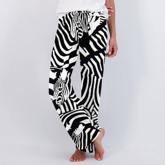 SOOMLON Women Pajama Pants Long Soft Funny Graphic Pajama Bottoms Adult Tall Warm Winter Lounge Sleepwear Sleep Pants Stretchy Comfy Wide Leg Pants Night Clothes Colorful XL