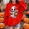 thumbnail image 3 of bbymog Halloween Girls Hoodies Size 10-12 Boys Fashion Funny Skull Long Sleeve Pullover Tops Sweatshirts Fall Winter Boys Hoodie Red C 11 Years, 3 of 10