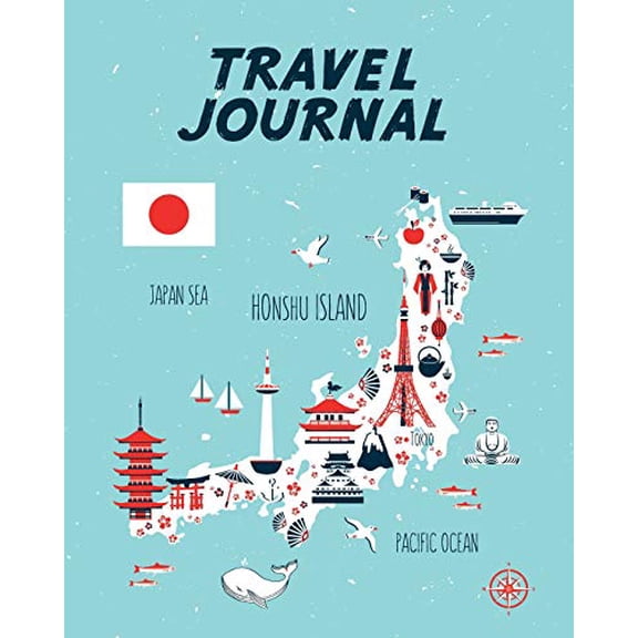 Pre-Owned Travel Journal: Kid's Travel Journal. Map Of Japan. Simple, Fun Holiday Activity Diary And Scrapbook To Write, Draw And Stick-In. (Japan Map, Vacation Notebook, Adventure Log), 978107104589