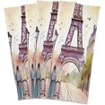 Bestwell Paris Eiffel Tower Kitchen Towel Set Ultra Absorbency Fast
