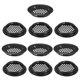 thumbnail image 1 of Uxcell Paquete de 10 Respiraderos Circulares de Soffit, 50mm/1.97 Pulgadas Respiraderos Redondos de Acero Inoxidable con Rejilla para Baño Hogar/ Oficina/Cocina/Armario/Guardarropa [Negro], 1 of 7