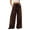 Coffee, variant on Cheetah Print Pants For Womens Leopard Print Wide Leg Drawstring Waist Side Pockets Full Length Loose Fit Lounge Trousers