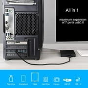 YEELIYA USB 3.0 PCIe Expansion Card 7-Port PCI Express USB Add in Card 5Gbps USB 3.0 PCI Express Expansion Card Internal USB3 Hub Converter for Desktop PC Windows XP 7/8/8.1 MAC OS 10.8.2