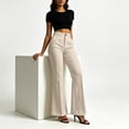 thumbnail image 5 of Resicozy Womens High Waisted Wide Leg Flare Dress Pants with Pockets Business Casual Slacks for Office and Work Trousers 2026 Beige S, 5 of 9