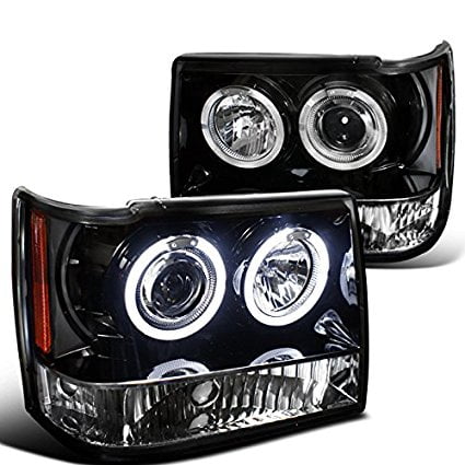 - Spec-D Tuning 2LHP-GKEE93JM-TM Jeep Grand Cherokee Black Halo Projector Headlights