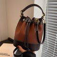 thumbnail image 2 of Bolsos de moda de verano para mujer, nuevo estilo 2025, bolso de hombro con cordón, bolso bandolera estilo cubo estilo retro coreano, 2 of 5