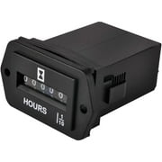 Jayron JR-HM002 AC 110-250V Snap in Mechanical Hour Meter for AC Powered Equipment Such as Fork Lifts,Golf