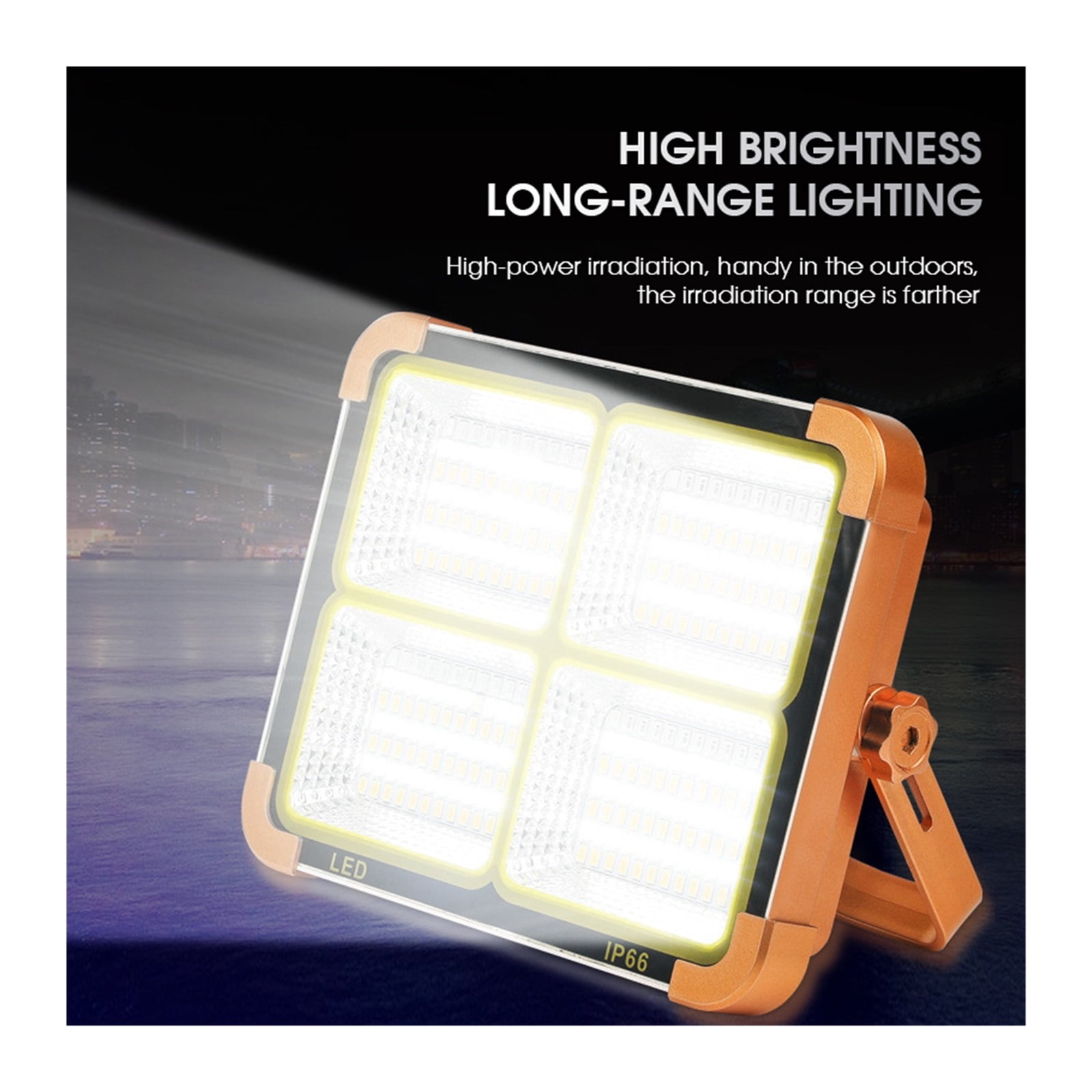 100W 1000W Outdoor Camping Solar Flood Light Portable Floodlight Rechargeable Emergency Night Market Lights Solar LED Tent Light ,Save Energ