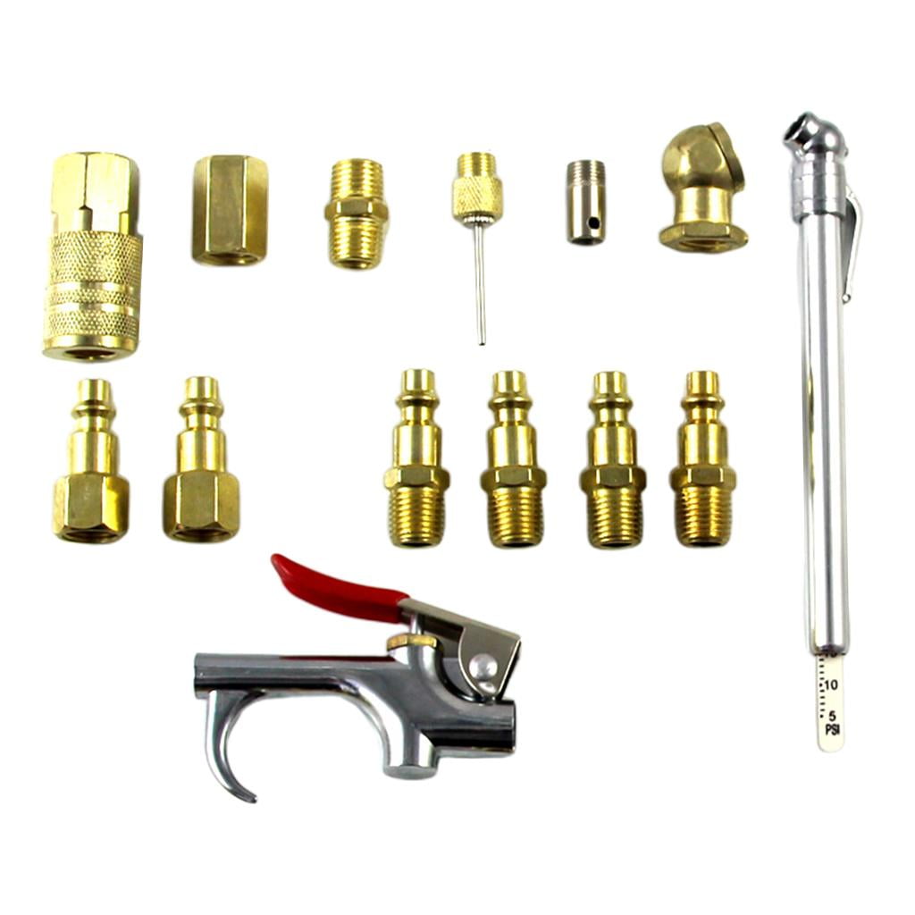 Nishiyuenyi 14pc Air Dust-Gun Blow Compressed Air Duster Nozzle Air Blower Cleaning Tool