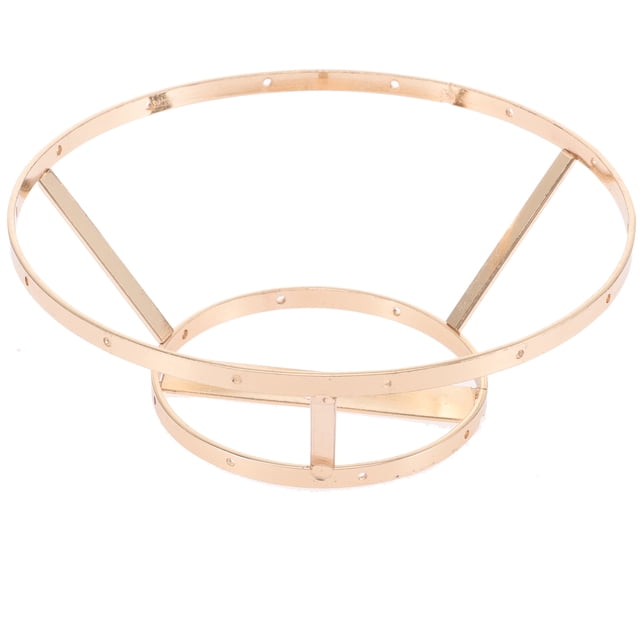 SHISUYAN DIY Lampshade Frame Wire Lamp Shade Frame Desk Lamp Cage DIY Shells Chandelier Metal Frame