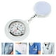 thumbnail image 2 of Reloj de bolsillo con carrete para credencial, elegante reloj de bolsillo con clip, etiqueta colgante para personal médico, de clínica o para estudiantes (blanco), 2 of 8