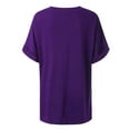 thumbnail image 5 of Mittory Womens Summer Dolman Sleeve V Neck Casual Tops Tshirts Solid Color Blouse, 5 of 5