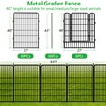 thumbnail image 4 of Txh001 Garden Fence 36 Panels 83ft(L)×40in(H) Animal Barrier Decorative Metal Wire Fence with Gate Flower Bed No Dig Fence Temporary Fencing for Backyard Patio, 4 of 10