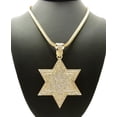 thumbnail image 4 of iJewelry2 Gold-tone Crystals Piled Stars of David Charm Pendant Franco Chain Necklace 30'', 4 of 5