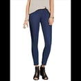 thumbnail image 3 of Pantalones Vaqueros Ajustados de Talla Grande para Mujer, Lavados, de Cintura Alta. Azul Oscuro L, 3 of 10