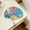 thumbnail image 6 of Wzzjkit Folding Hand Fan With Colorful Floral Pattern Classical Style Folding Fan for Party Dancing Wedding and Home Decoration, 6 of 6