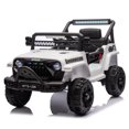 thumbnail image 5 of 12V Kids Ride On Electric Truck Car with Parent Remote Control, 2WD Powered Motorized Vehicle for Toddlers 1-4 Years Old, 4-Wheel Suspension, Bluetooth/USB/MP3, LED Lights & Microphone Jack, White, 5 of 11