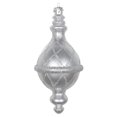 thumbnail image 1 of Vickerman MT198807D 10 in. Silver Candy Glitter Net Drop Ornament, 1 of 1