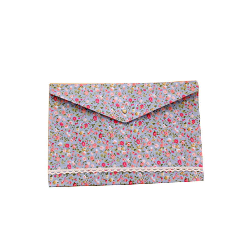 Document File Folder Bag Floral Pattern Lovely Filing Papers Organizer With Tabs 