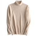 thumbnail image 2 of Suéter de cuello alto de terciopelo de visón para hombre, suéter corto, suelto, grueso, de talla grande, suéter de lana cálido para otoño e invierno, 2 of 6