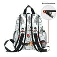 thumbnail image 5 of FORMRS School Backpack with Front Zippered Pocket 12" Student Travel Daypack, Black Cartoon Snowmen, 5 of 6