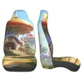 thumbnail image 3 of Sikiie Cute Mushroom Town Car Seat Protector 2 Pack Car Seat Cushion Mat, Car Seat Covers for SUV, Truck, Van, 3 of 7
