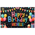 thumbnail image 4 of Colorful Design Birthday Banner Balloon Decoration Happy Birthday Banner Party Decoration for Birthday Party Kids Celebration Event, 4 of 7
