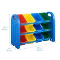 thumbnail image 2 of ECR4Kids 3-Tier Organizer with Bins, Toy Storage, Blue, Assorted, 2 of 12