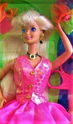 Cut Style BARBIE Doll w Attachable Hair (1994) -