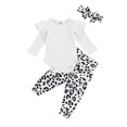 thumbnail image 1 of Baby Three Pieces Flying Sleeve Romper Long Trousers+Wave Point Headband, 1 of 8