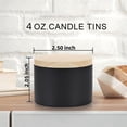 thumbnail image 4 of Paquete de 48 Latas de Velas Negras con Tapas de 4 Onzas, Frascos de Velas de 4 Onzas para Hacer Velas una Granel, 4 of 5