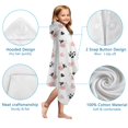 thumbnail image 7 of White Cow Heart Pattern Hooded Bath Towel，50"x30" for Ages 3 To 12 Kids, Quick Dry Lightweight Soft Microfiber Hood Beach Towel Cover Up for Kids, 7 of 7