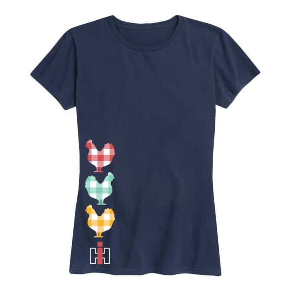Case IH - Stacked Plaid Chickens - Women's Short Sleeve Graphic T-Shirt
