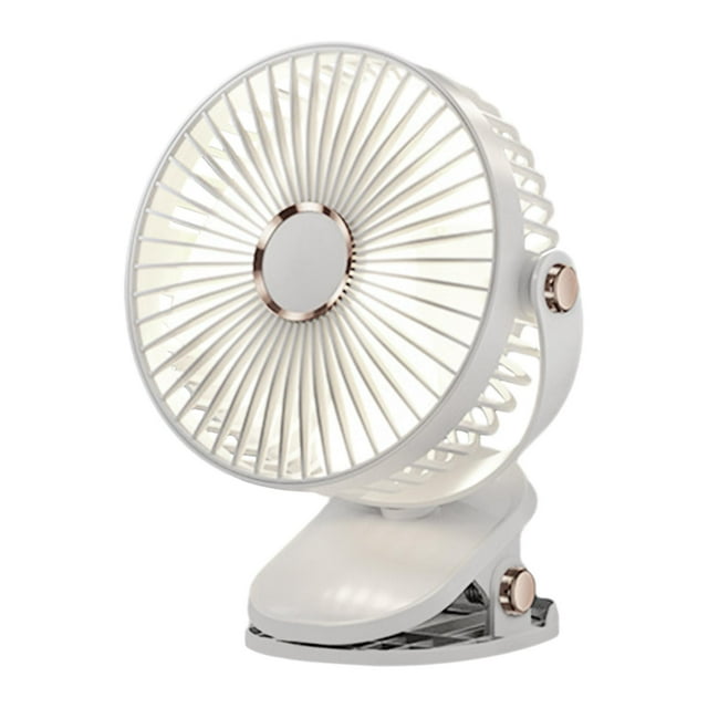 Mini ventilador con clip para interior y exterior, 720 W, portátil, de escritorio, ajustable, USB, para viajes, 5 blanco
