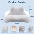 thumbnail image 2 of KAIPARA Reading Pillow for Lying, Leaning and Prone, Contour Memory Foam Pillow, Ergonomic Cervical Pillow for Neck and Shoulder Pain Relief, Bed Wedge Pillow, 2 of 9