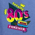 thumbnail image 2 of Totally 80's Forever Vintage Unisex Crewneck Graphic Sweatshirt, Vintage Heather Blue, Large, 2 of 5