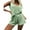 Green, variant on Women's Lounge Sets Knit Sleeveless Knit Tops & Shorts 2 Piece Outfits