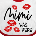 thumbnail image 4 of Inktastic Mimi Was Here Red Kisses Boys or Girls Baby Bib, 4 of 4