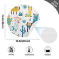 thumbnail image 4 of Ryvnso Llamas Cactus Round Plate Mats Dining Table Placemat Set of 6 for Holiday Decoration, 4 of 7