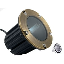 MIK Solutions 173 Outdoor In-Ground Lights Brass Landscape Lighting with 7W MR16 Bulb