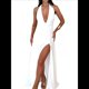 thumbnail image 3 of Vestido con Cuello en V Profundo y Cuello Halter para Mujer, Sin Mangas, Espalda Descubierta y Abertura. XXL, 3 of 10