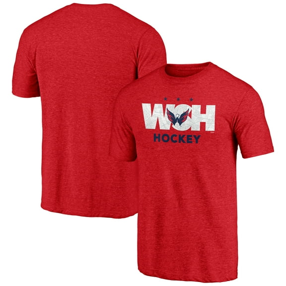 Men's Red Washington Capitals Shoot to Score Tri-Blend T-Shirt
