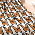 thumbnail image 3 of White Butterfly Orange Pattern Blanket,Comfortable Soft Flannel Throw Blanket,All Season,Warm Lightweight Blankets for Sofa Bed Couch Living Room Chair,30"x40", 3 of 4
