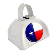 Texas Flag White Cowbell Cow Bell