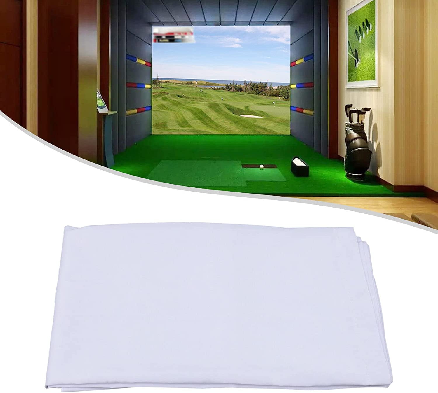 Miumaeov Projection Screen, HD Impact Screen, Foldable Indoor Golf