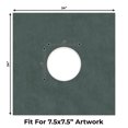 thumbnail image 2 of Dark Grey Suede Picture Frame Mat for 24x24 Frames - Circle Opening for 8x8 Photos - 25 Mats, 2 of 7