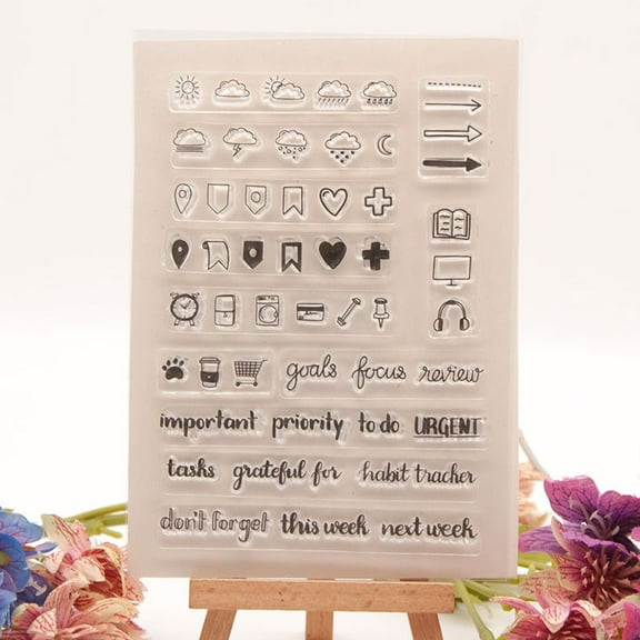 Ouginx 4.1 by 5.9 Inch Weather Icons Clear Stamps for Card Making Scrapbooking Arts Crafts Decoration